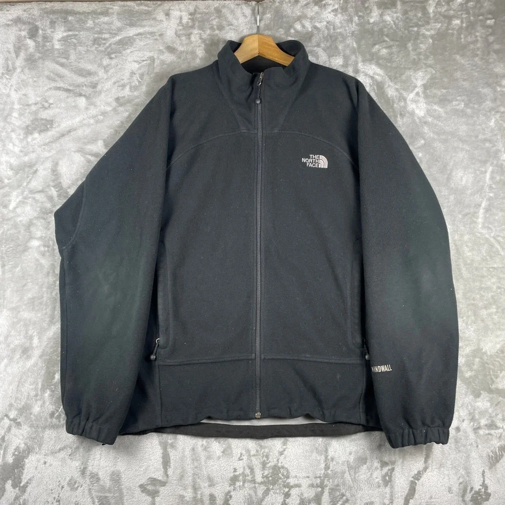 The North Face Windwall Fleece Jacket Mens XL Black Full Zip Fall 2007